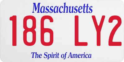 MA license plate 186LY2