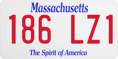 MA license plate 186LZ1