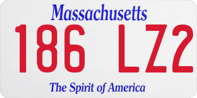 MA license plate 186LZ2