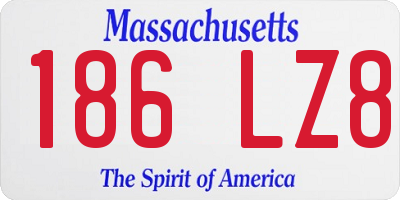 MA license plate 186LZ8