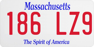 MA license plate 186LZ9