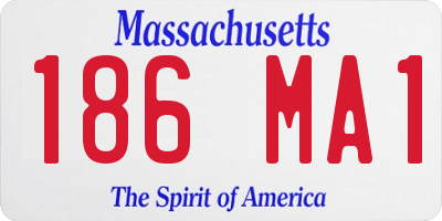 MA license plate 186MA1