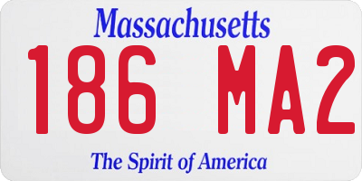 MA license plate 186MA2