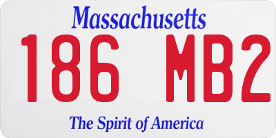 MA license plate 186MB2