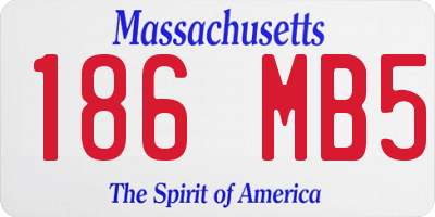 MA license plate 186MB5