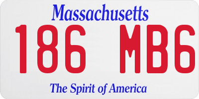 MA license plate 186MB6