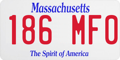 MA license plate 186MF0