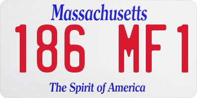 MA license plate 186MF1
