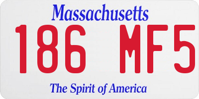 MA license plate 186MF5
