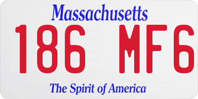 MA license plate 186MF6