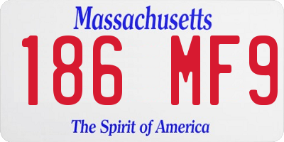 MA license plate 186MF9