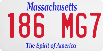 MA license plate 186MG7
