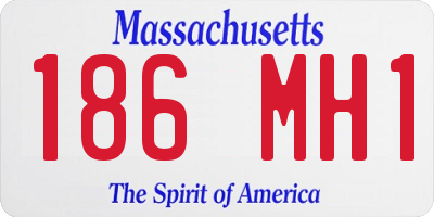 MA license plate 186MH1