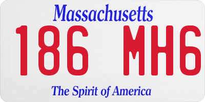 MA license plate 186MH6