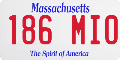 MA license plate 186MI0