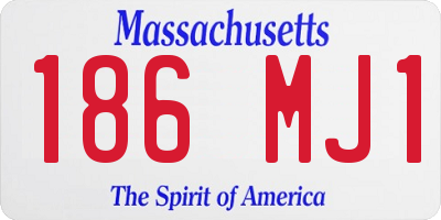 MA license plate 186MJ1