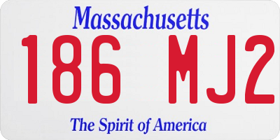 MA license plate 186MJ2