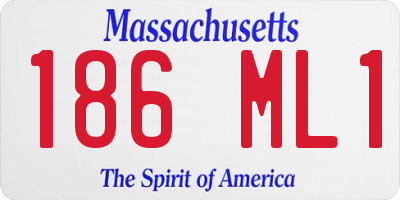 MA license plate 186ML1
