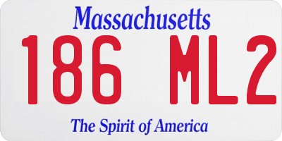 MA license plate 186ML2