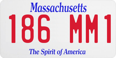 MA license plate 186MM1
