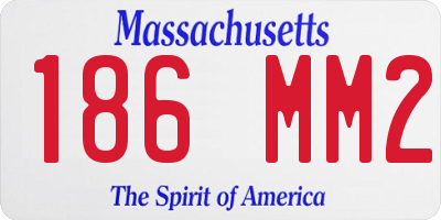 MA license plate 186MM2