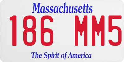 MA license plate 186MM5