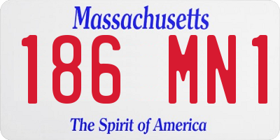 MA license plate 186MN1