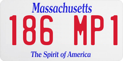 MA license plate 186MP1