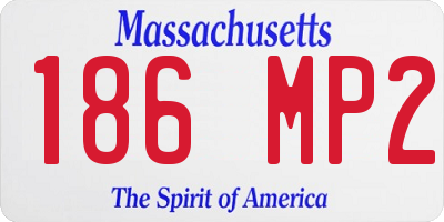 MA license plate 186MP2