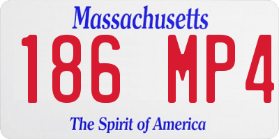 MA license plate 186MP4