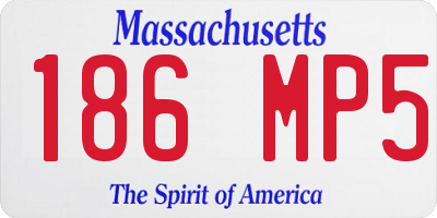MA license plate 186MP5