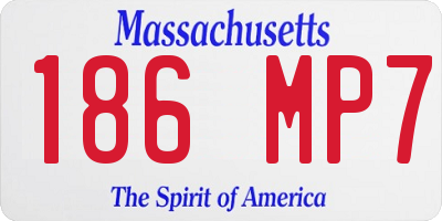 MA license plate 186MP7