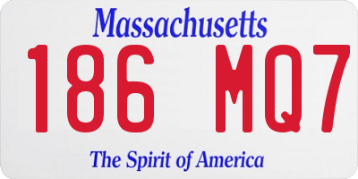 MA license plate 186MQ7