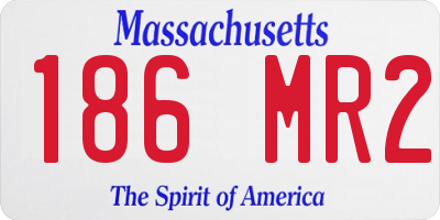 MA license plate 186MR2