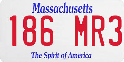 MA license plate 186MR3