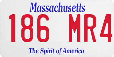 MA license plate 186MR4