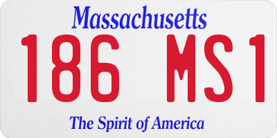 MA license plate 186MS1