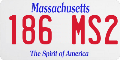 MA license plate 186MS2