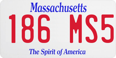MA license plate 186MS5