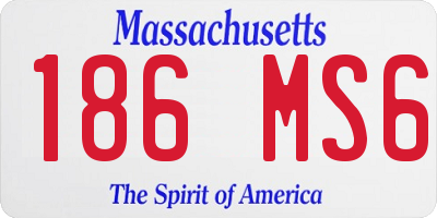 MA license plate 186MS6