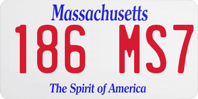MA license plate 186MS7