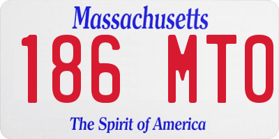 MA license plate 186MT0