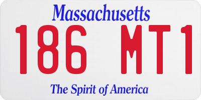 MA license plate 186MT1