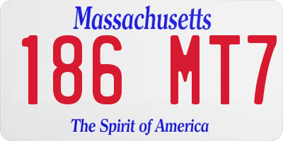 MA license plate 186MT7