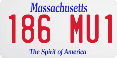 MA license plate 186MU1