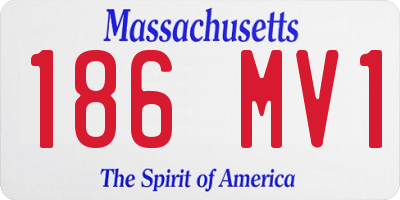 MA license plate 186MV1