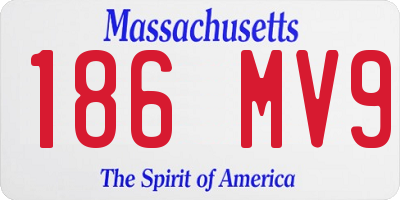 MA license plate 186MV9