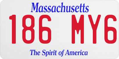 MA license plate 186MY6