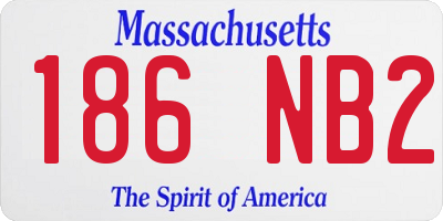 MA license plate 186NB2