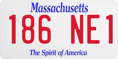 MA license plate 186NE1